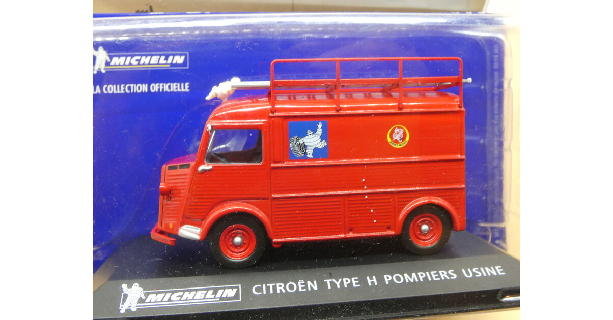 Miniature Citroën Type H Pompiers Michelin - Échelle 1/43 Altaya - Occasion, Collection Thème Pompier